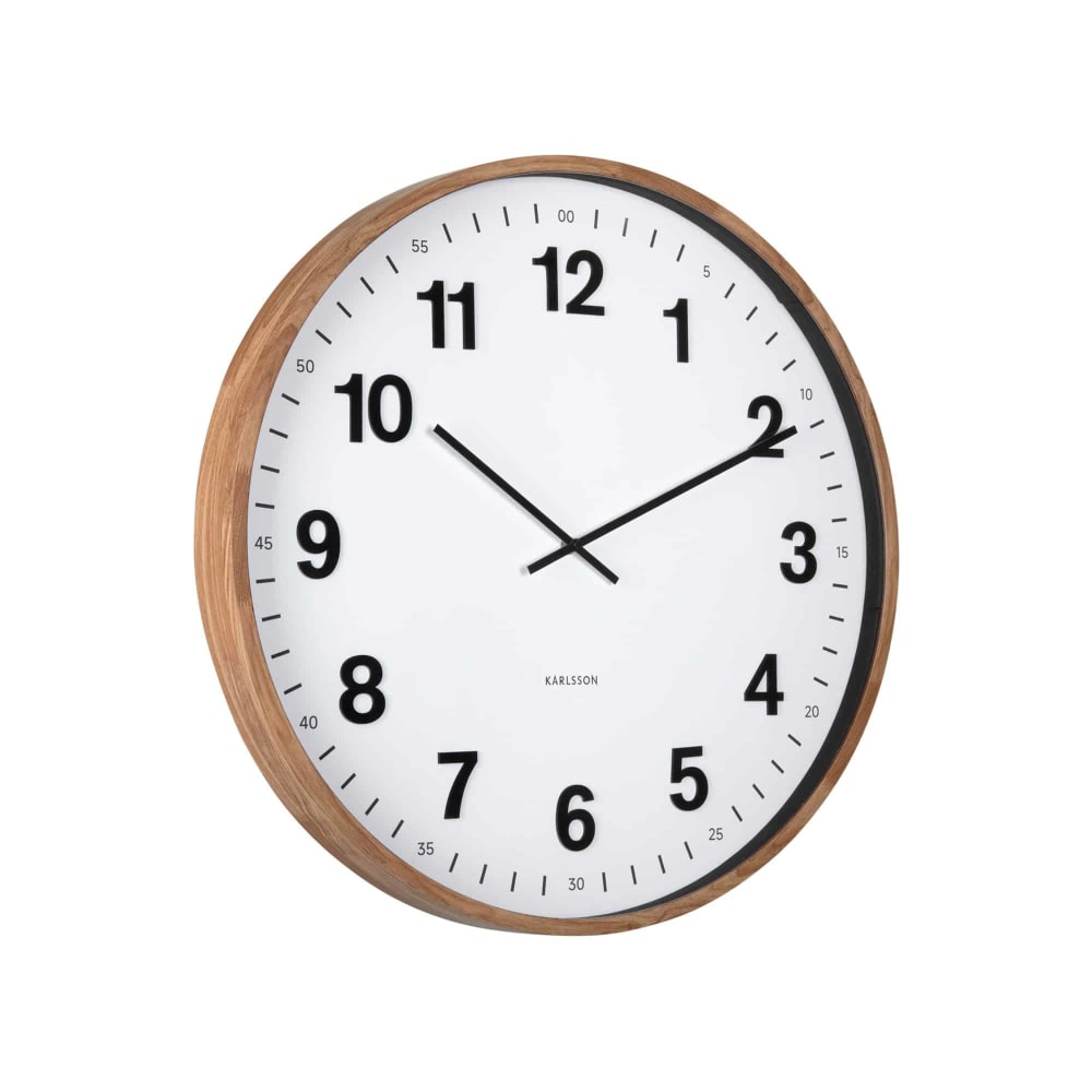 horloge murale bois foncé
