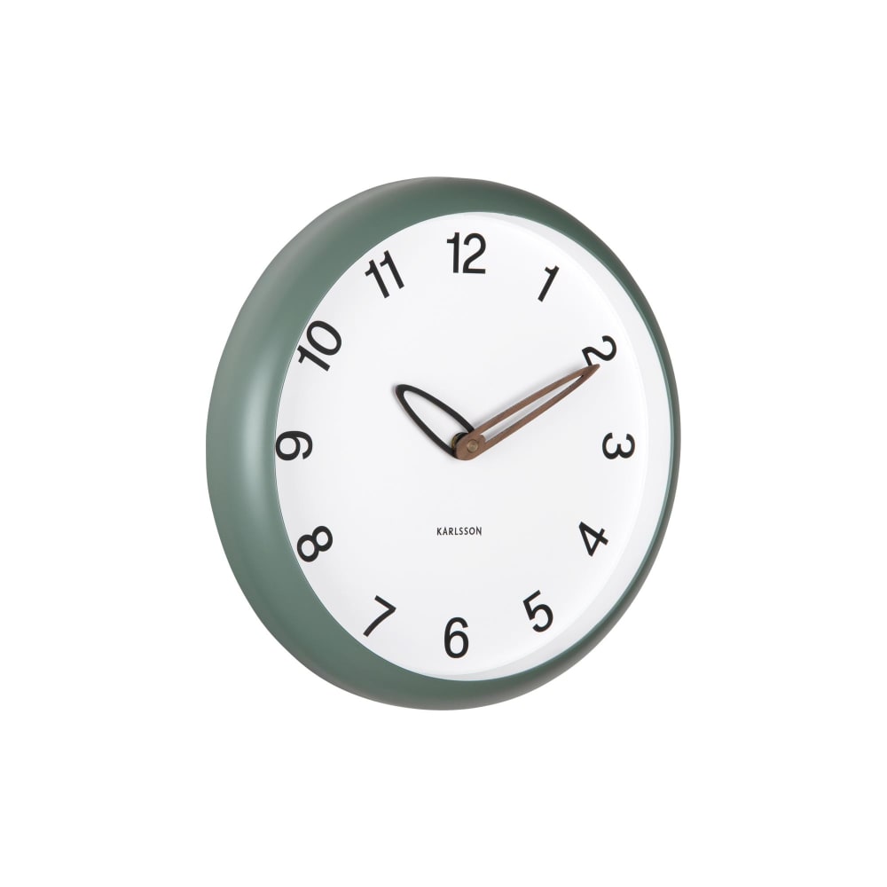 Horloge murale polypropylène vert jungle 4.2x30x30cm — Beyit