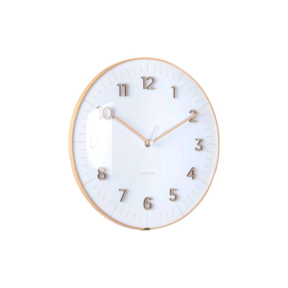 Karlsson Wanduhr aus Kunststoff, weiß, Ø30cm style modern - Pvc - Polyvinlychlorid