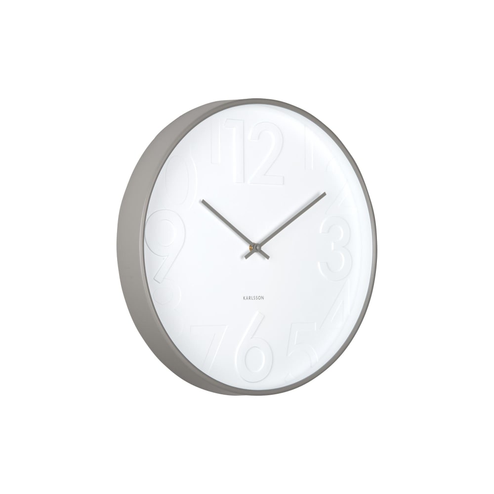 Karlsson Wanduhr aus Polypropylen, dunkelgrau, Ø40cm style modern - Pvc - Polyvinlychlorid