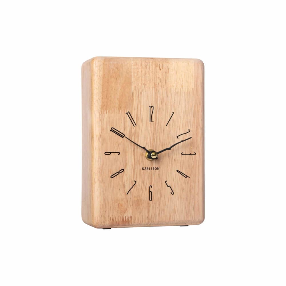 Wanduhr aus Holz, hellbraun, 6x14x20cm - Maisons Du Monde