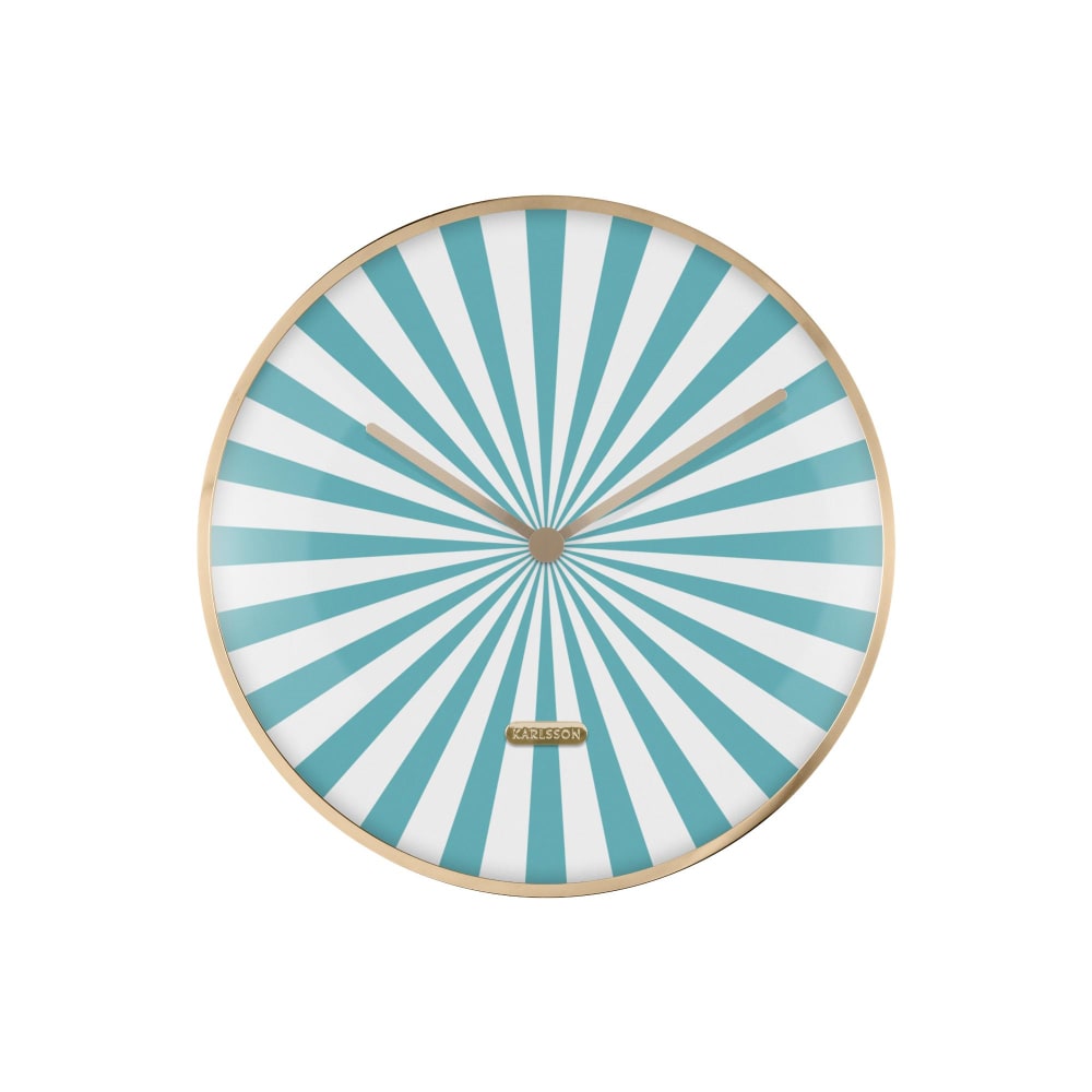 horloge murale fer bleu