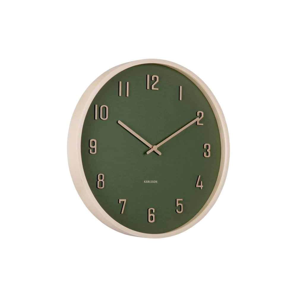 Horloge murale vert foncé