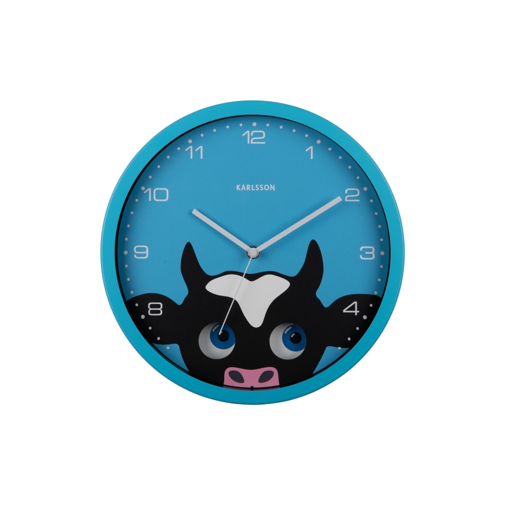 horloge murale fer bleu