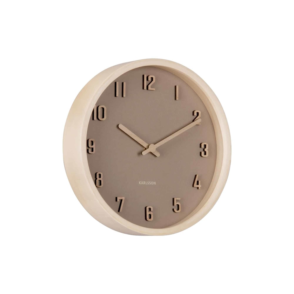 Horloge murale brun doux ø22cm — Beyit