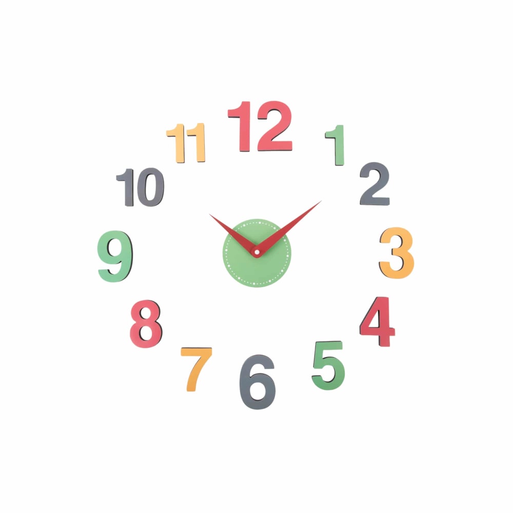 Karlsson Wanduhr aus Polypropylen - PP, multicolor, Ø60cm style modern Mehrfarbig Pvc - Polyvinlychlorid