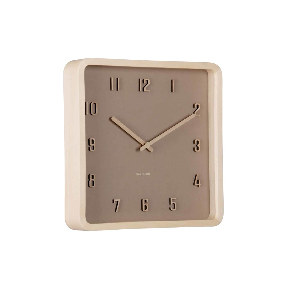 horloge murale brun doux
