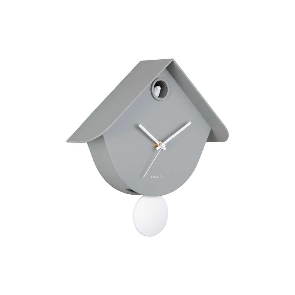 horloge murale gris souris