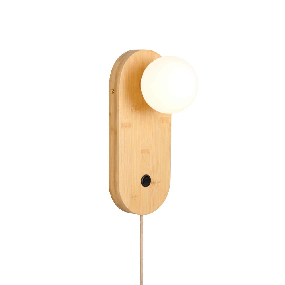 Good & Mojo Wandlampe aus Bambus, beige, Ø12.5x30cm style modern Braun Bambus