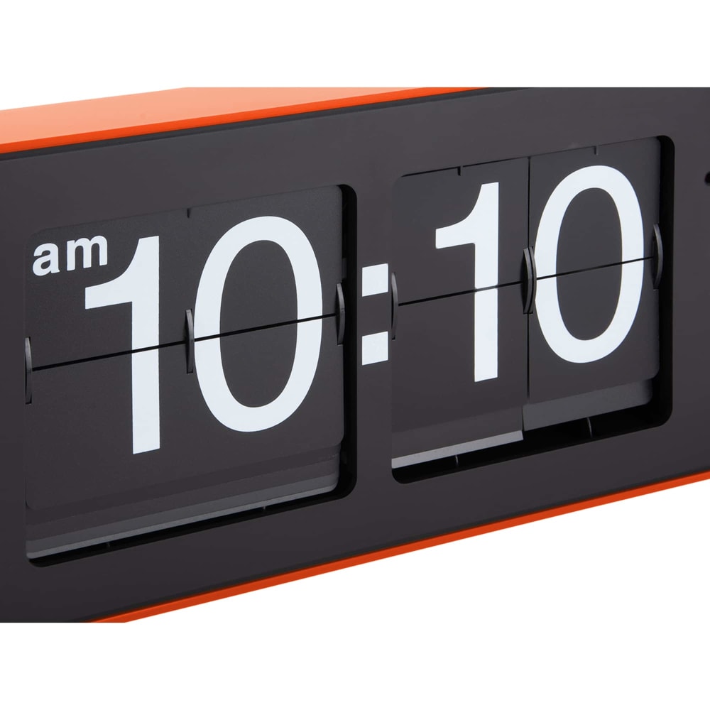 Wanduhr aus PVC, orange, 40.5x9x16.5cm - Maisons Du Monde