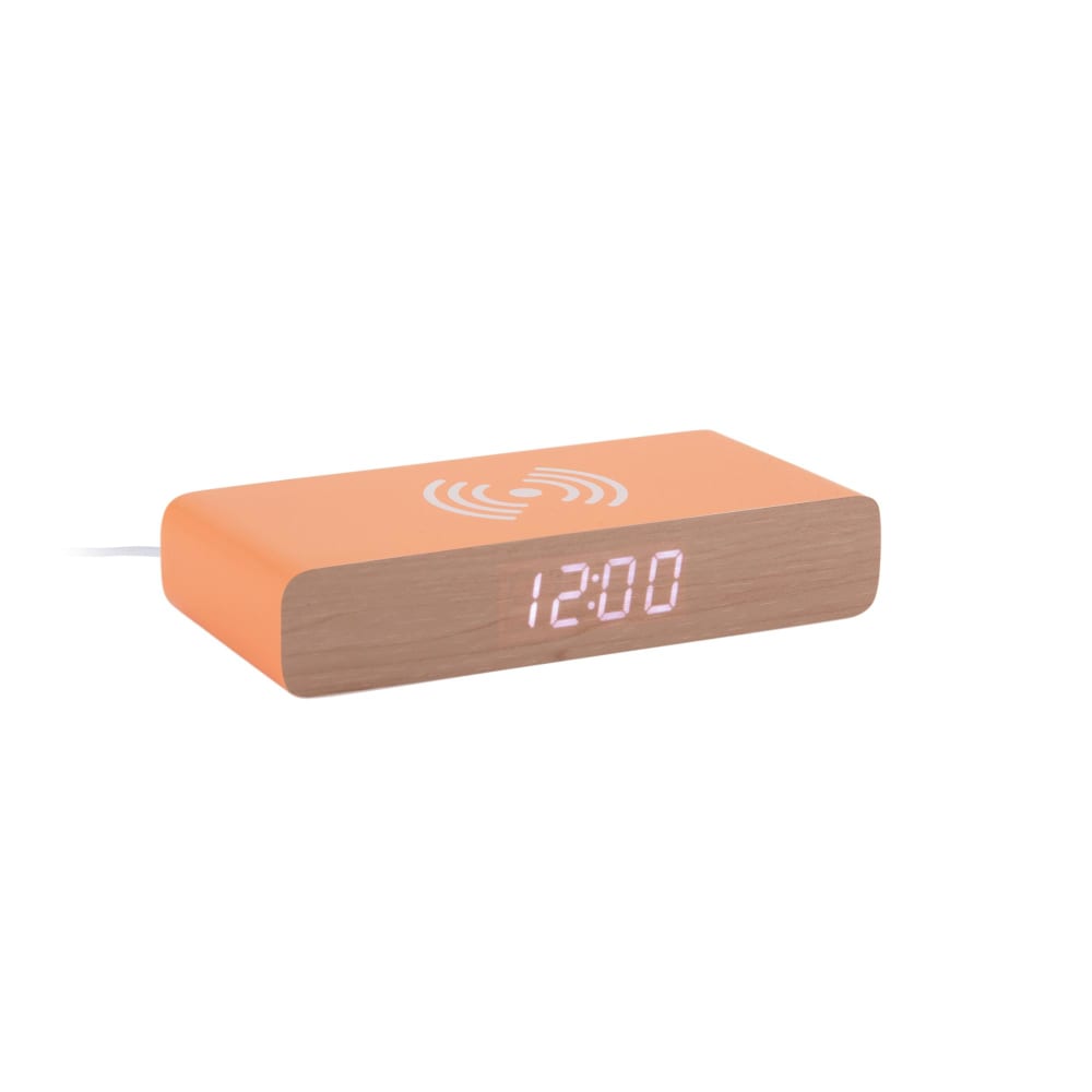 Réveil mdf orange vif 16.1x7.6x3cm — Beyit