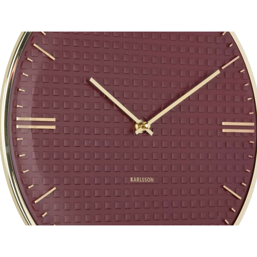 Wanduhr aus Metall, bordeaux, Ø35cm - Maisons Du Monde