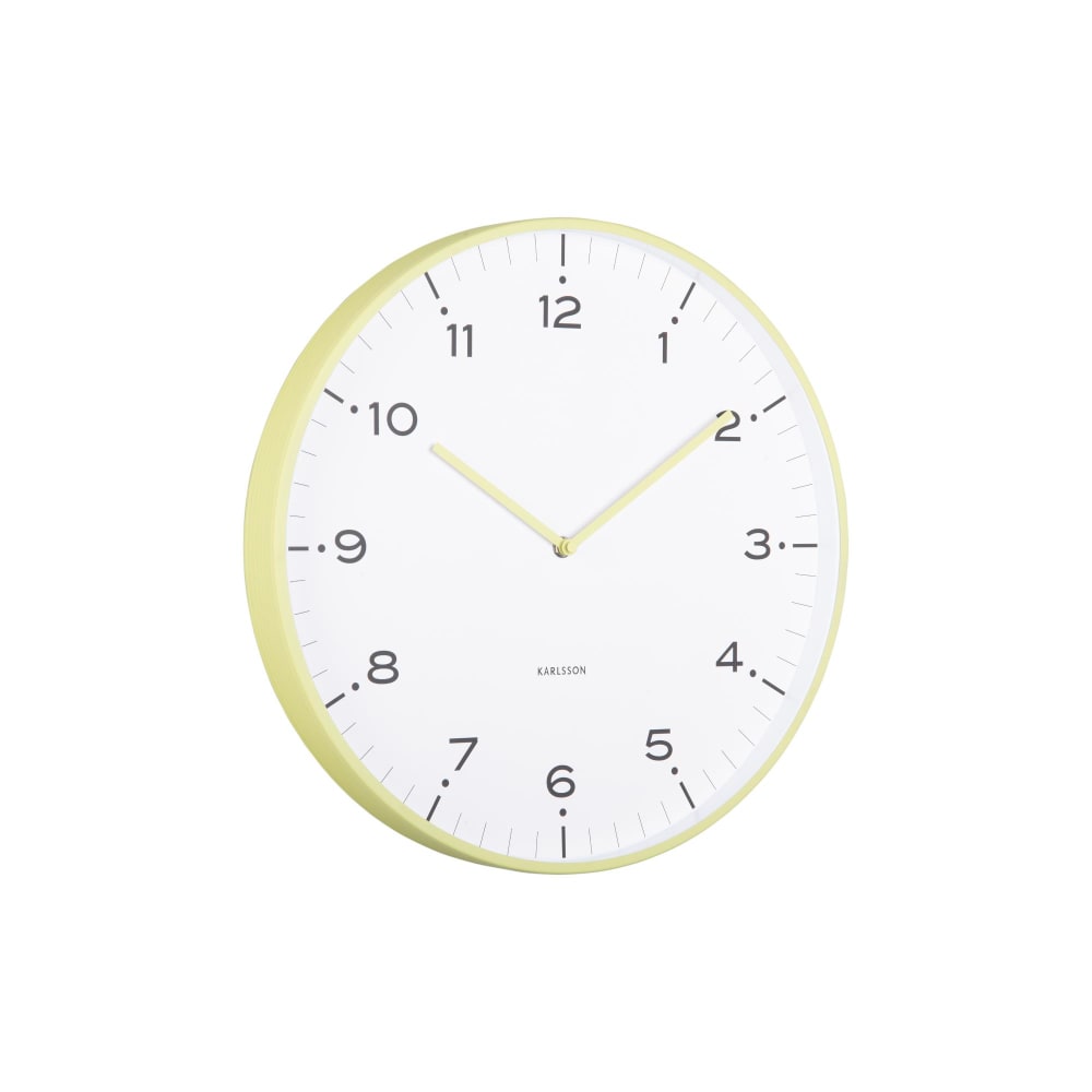 Karlsson Wanduhr aus Eisen, grün, Ø40cm style modern - Stahl