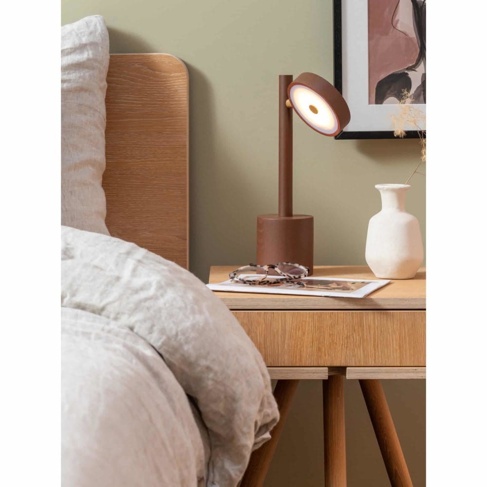 Lampe de table brun ø21x35cm — vue 3