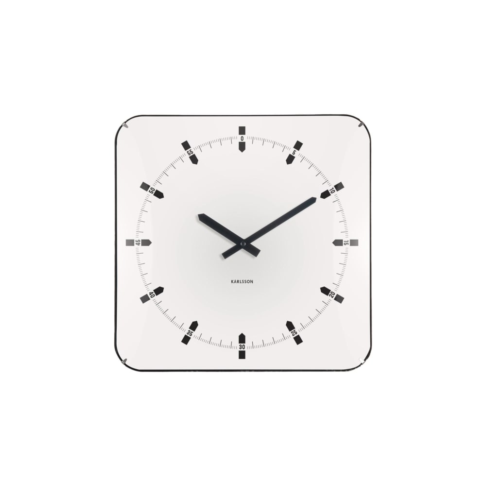 Karlsson Wanduhr aus Kunststoff, weiß, 35x35x35cm style modern - Pvc - Polyvinlychlorid