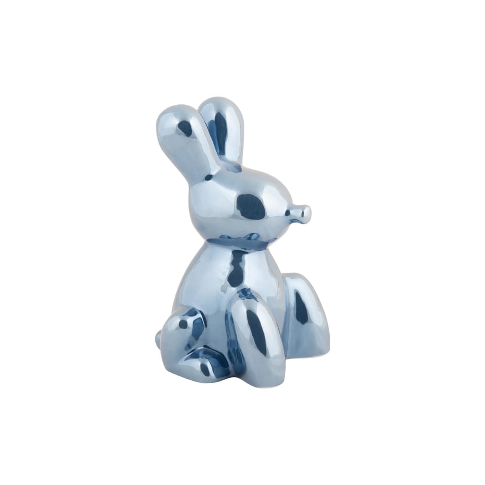 Present Time Ornament aus Keramik, blau, 10x9x15cm style modern - Keramik
