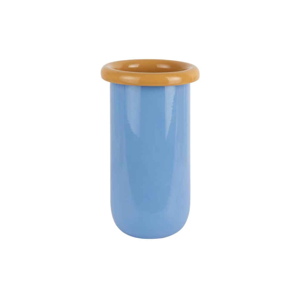 Vase verre bleu 14x14x25.3cm Vase verre bleu 14x14x25.3cm