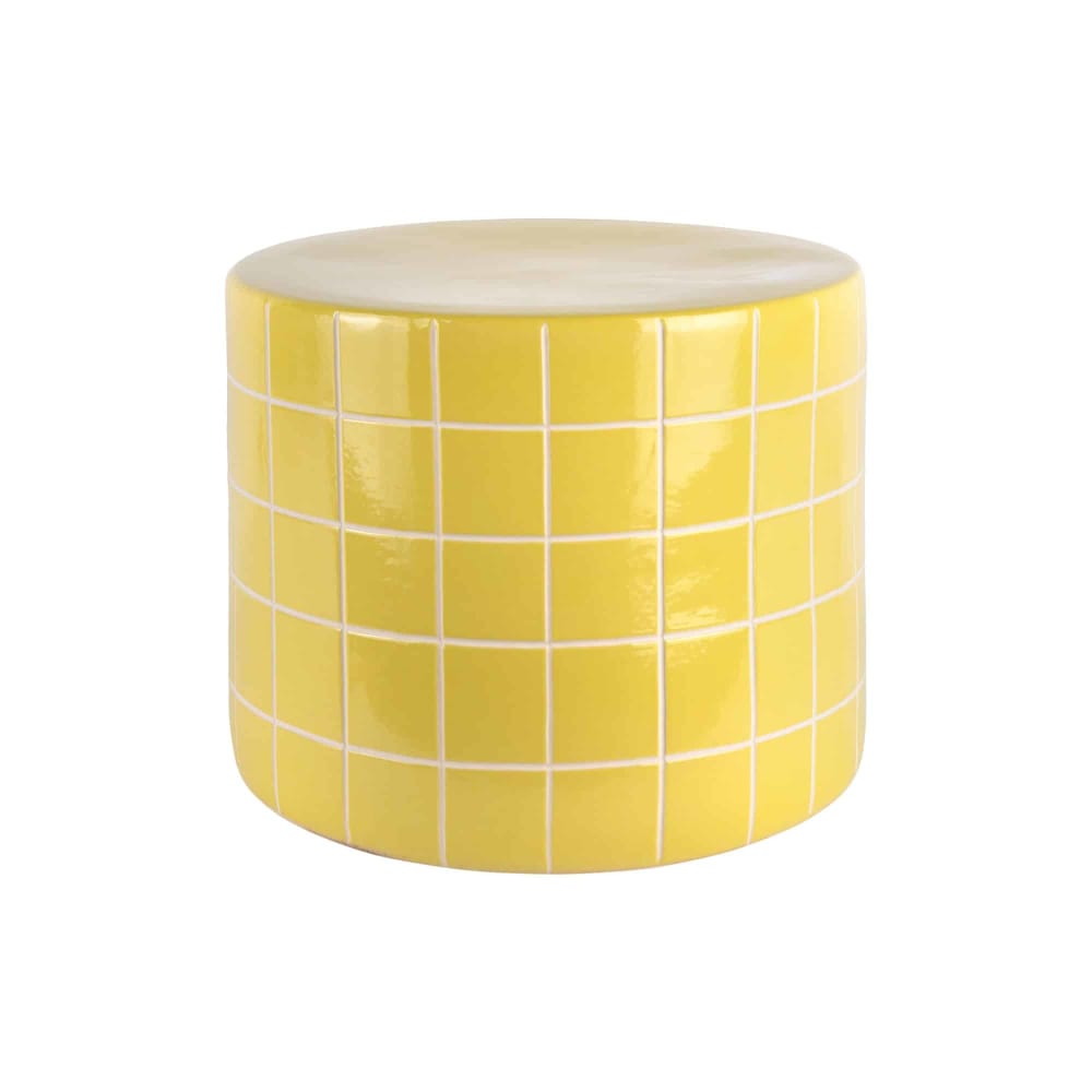 Table d'appoint jaune doré ø42cm