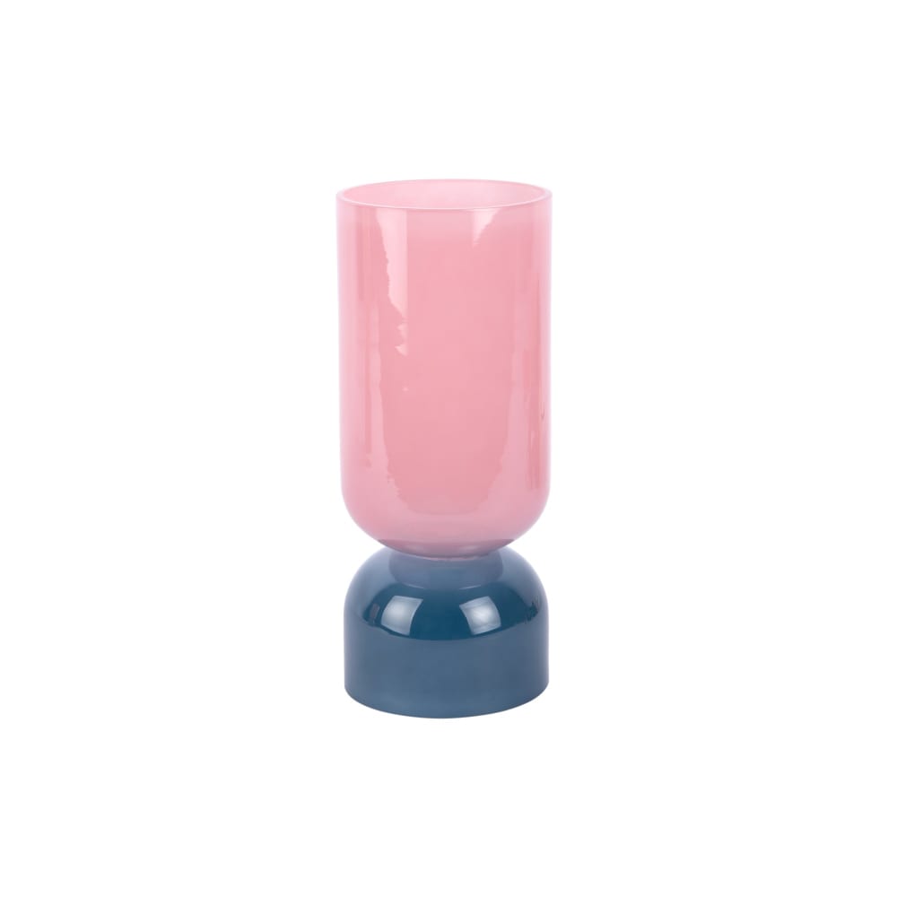 Present Time Vase aus Glas, zartes rosa, Ø12cm style modern - Glas