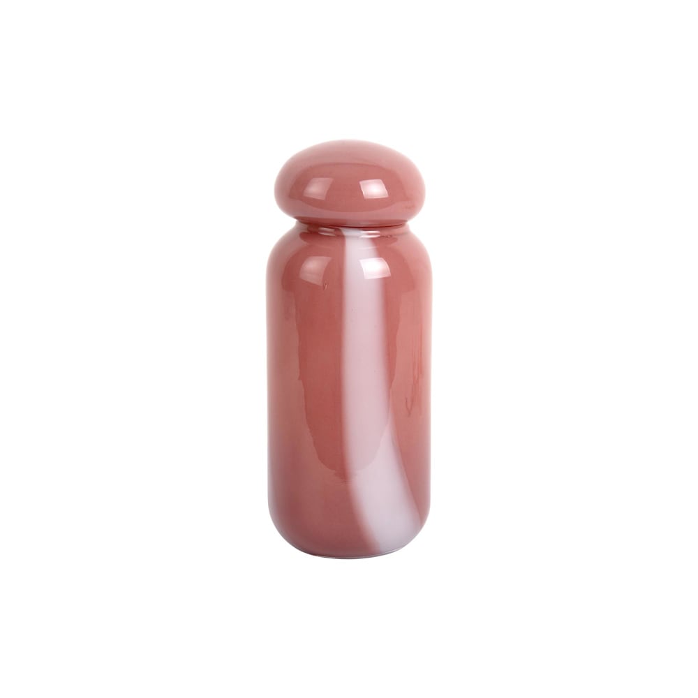 Vase verre vieux rose ø10cm