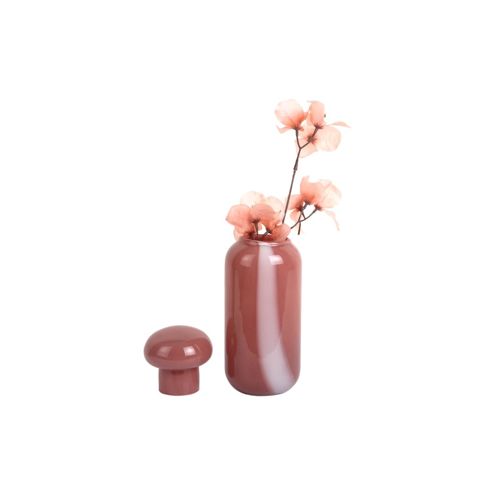 Vase verre vieux rose ø10cm — vue 3