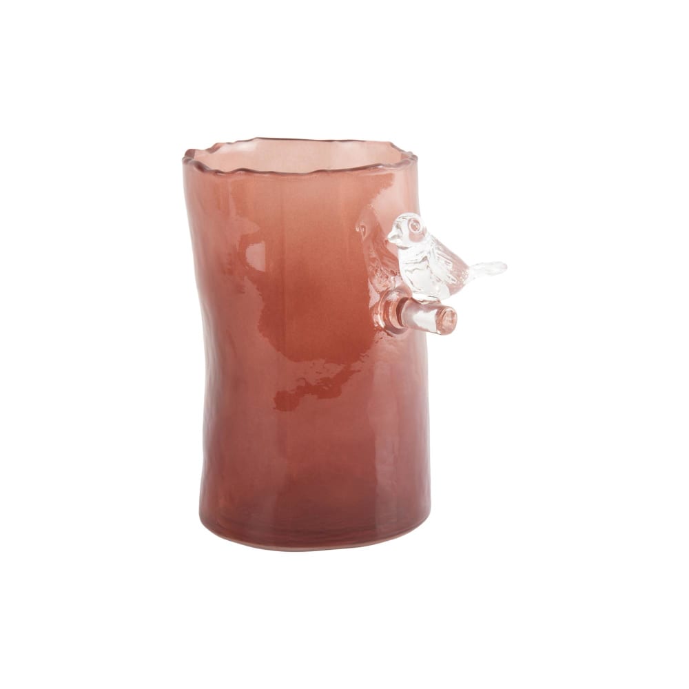 Present Time Vase aus Glas, roter ocker, 9.5x9.5x15cm style modern - Glas