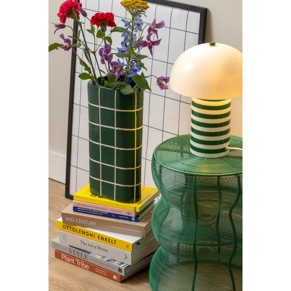 Vase aus Keramik, grün, 16.5x15x37cm - Maisons Du Monde
