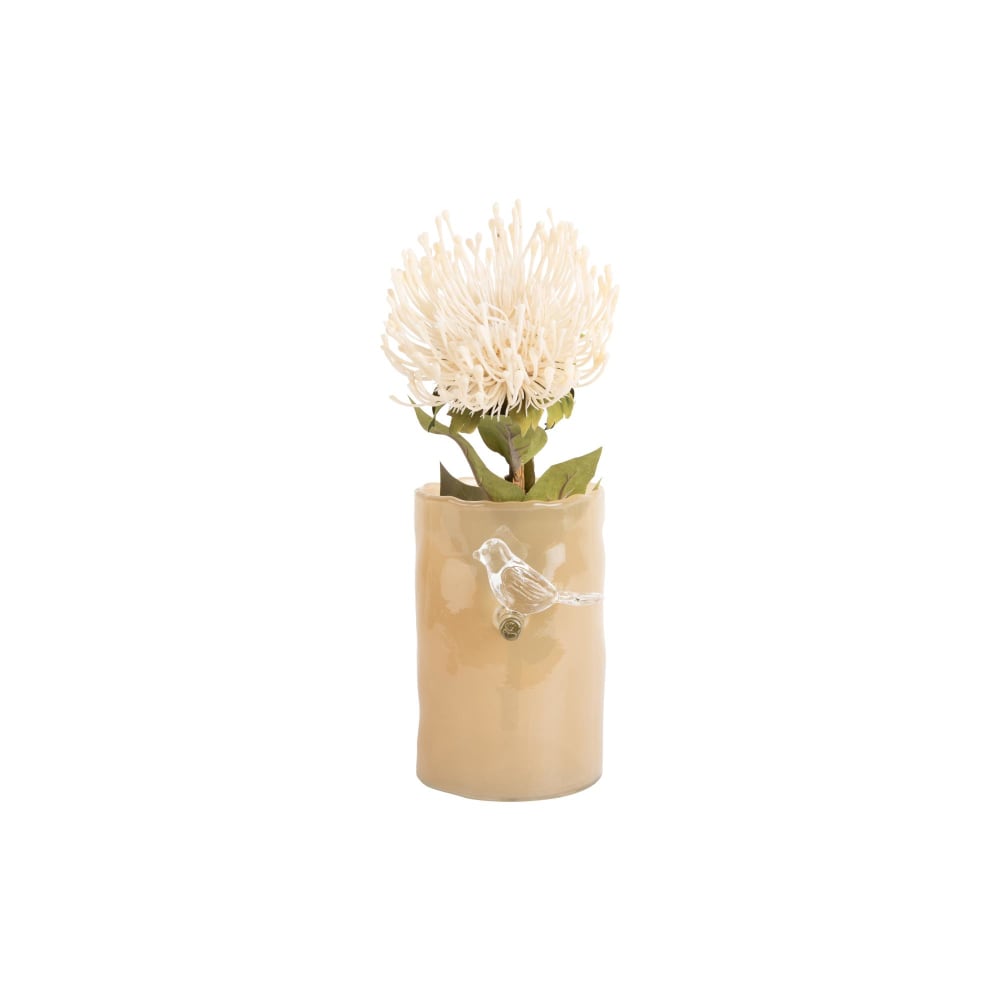 Vase aus Glas, sanftes gelb, 9.5x9.5x15cm - Maisons Du Monde
