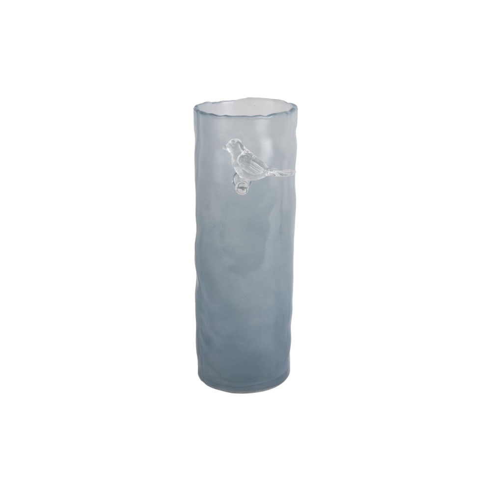 Vase aus Glas, nebeliges blau, 9.5x9.5x27cm - Maisons Du Monde