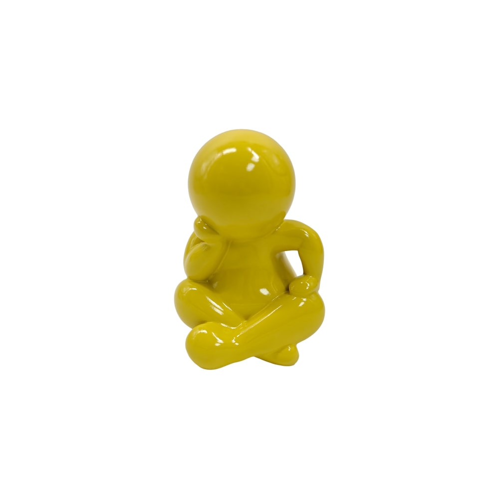 Ornement jaune doré 11.3x10.2x16.3cm