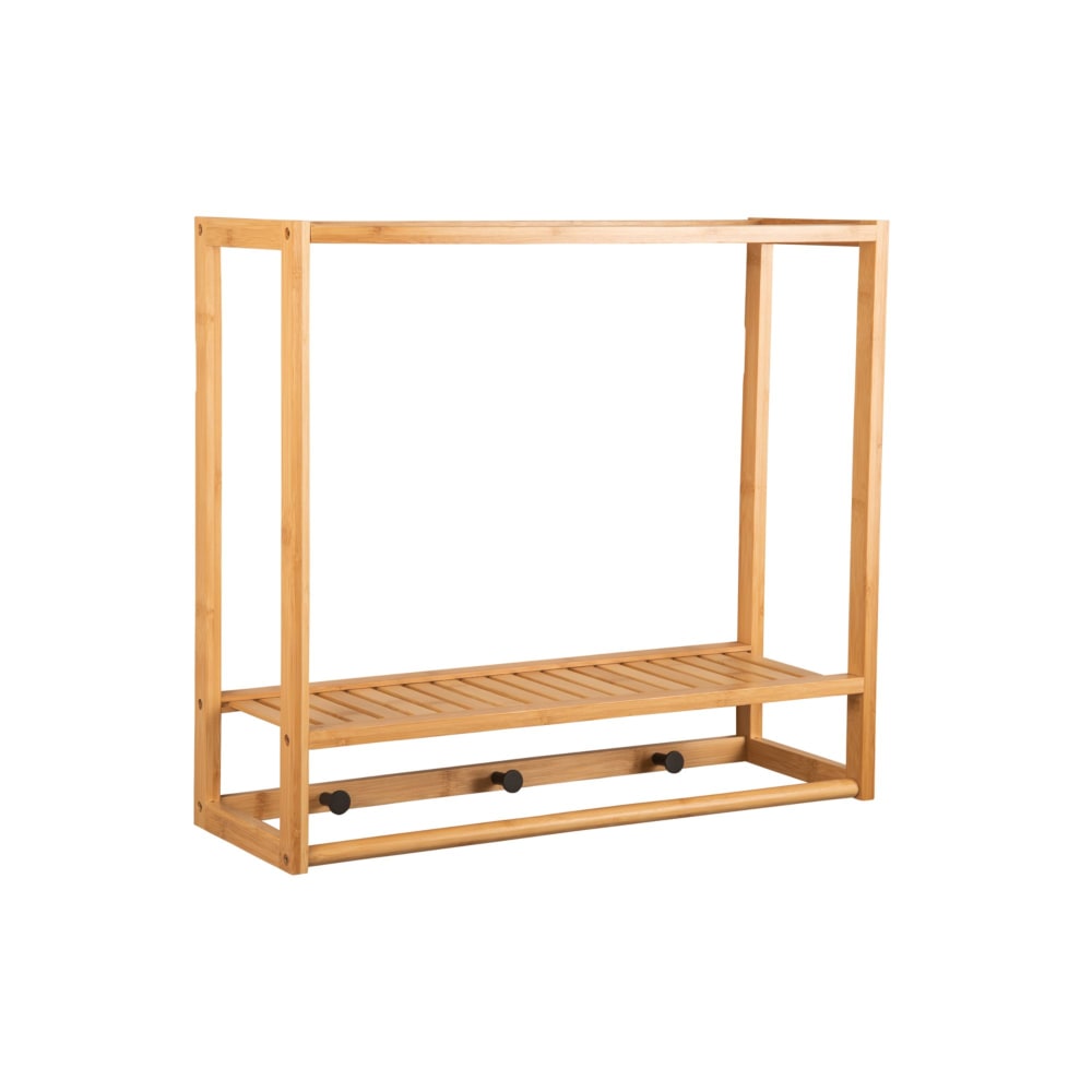 Porte-manteau bambou naturel 60,2x20x54cm — vue 3