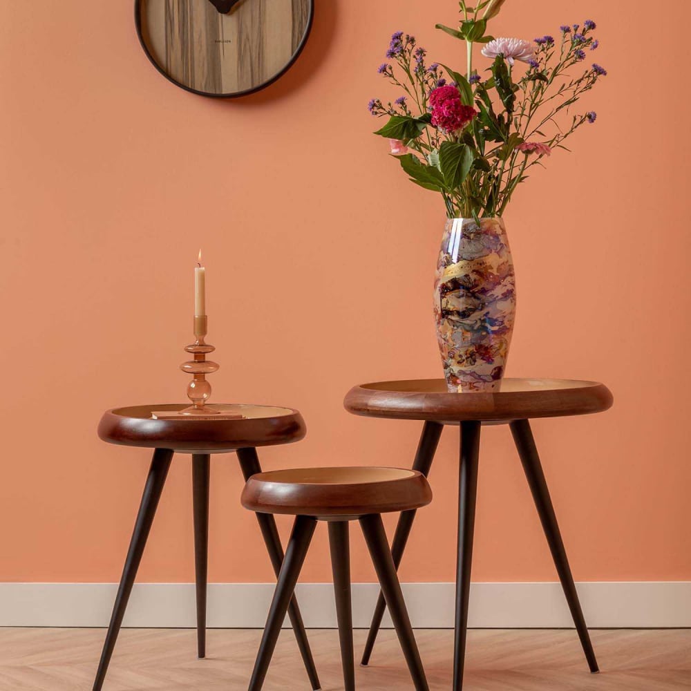 Vase verre brun ø16cm — vue 3