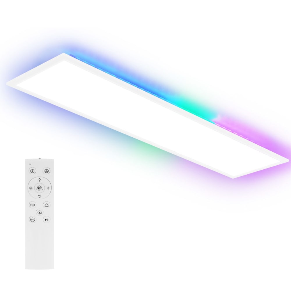 Plafonnier fer blanc 29.5x119.5x5.6cm led 36w