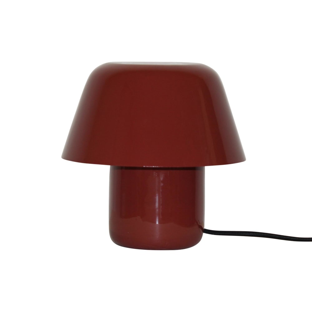Lampe de table fer ocre rouge 20x20x19cm — vue 3