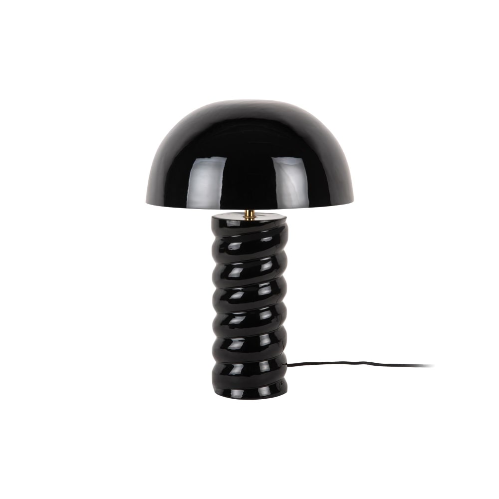 Lampe de table fer noir brillant ø30cm