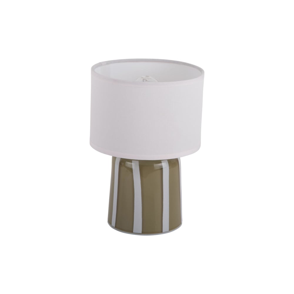 Lampe de table verre thé vert 13.5x13.5x20cm