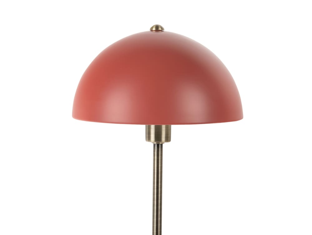 Lampe de table métal rouge 20x20x39cm — vue 4