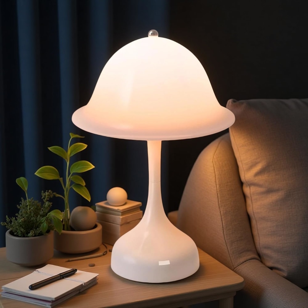 Tischlampe Kunststoff 16x9x24.5cm Weiß LED - Maisons Du Monde