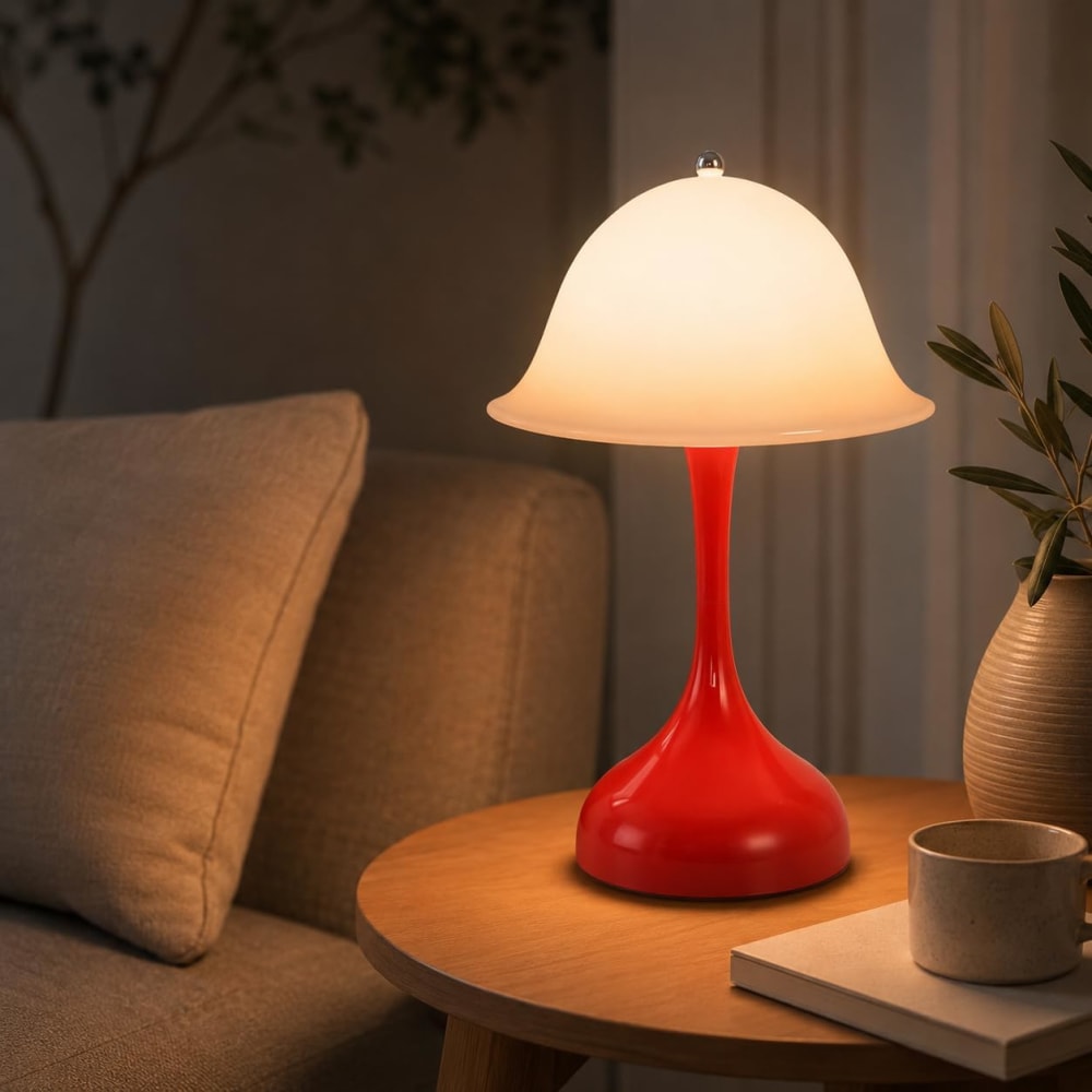 Tischlampe Kunststoff 16x9x24.5cm Rot LED - Maisons Du Monde