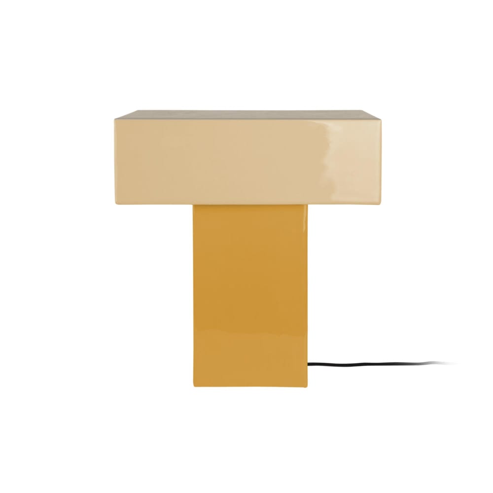 Lampe de table métal jaune 32x15x35cm