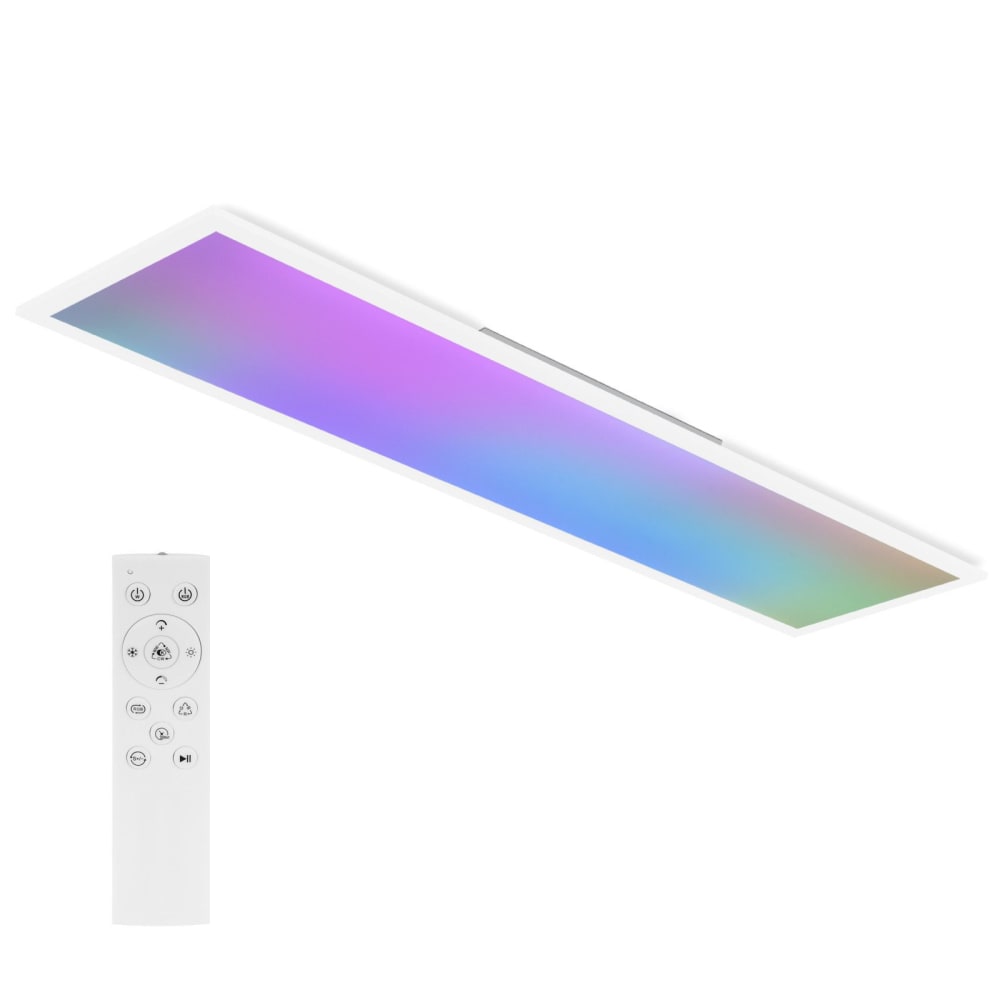 Plafonnier fer blanc 25x100x5cm led 24w
