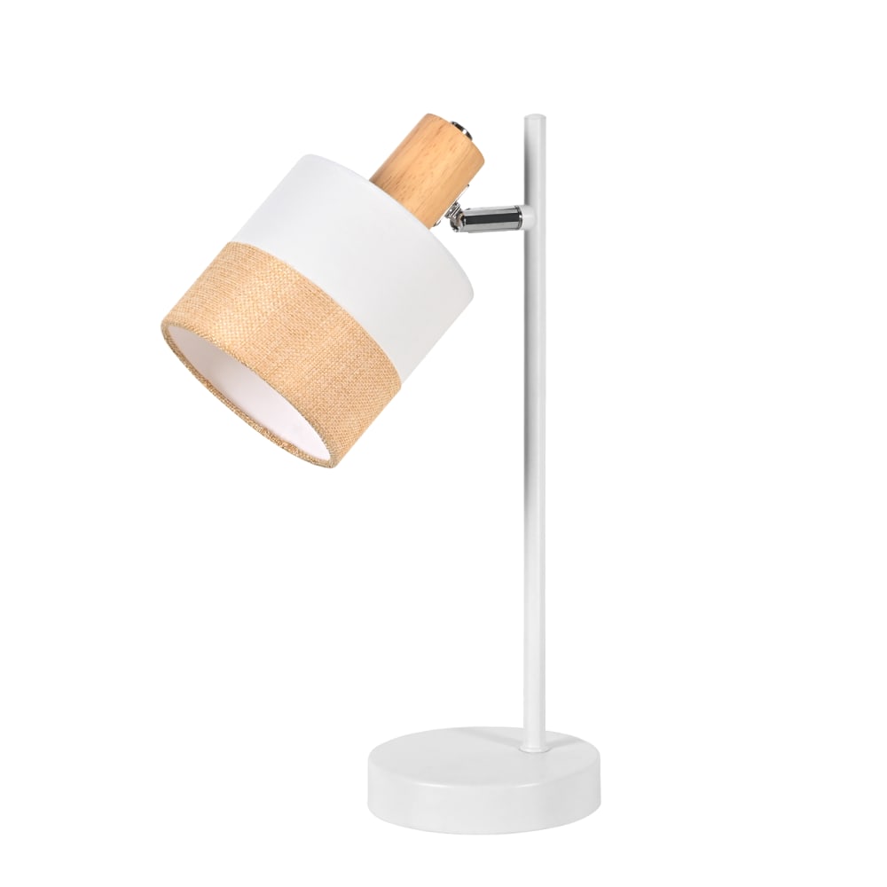 Lampe de table fer blanc 16x12x35.5cm e14