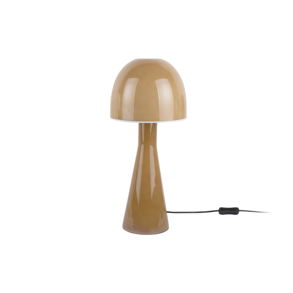 Lampe de table verre jaune ocre ø20cm