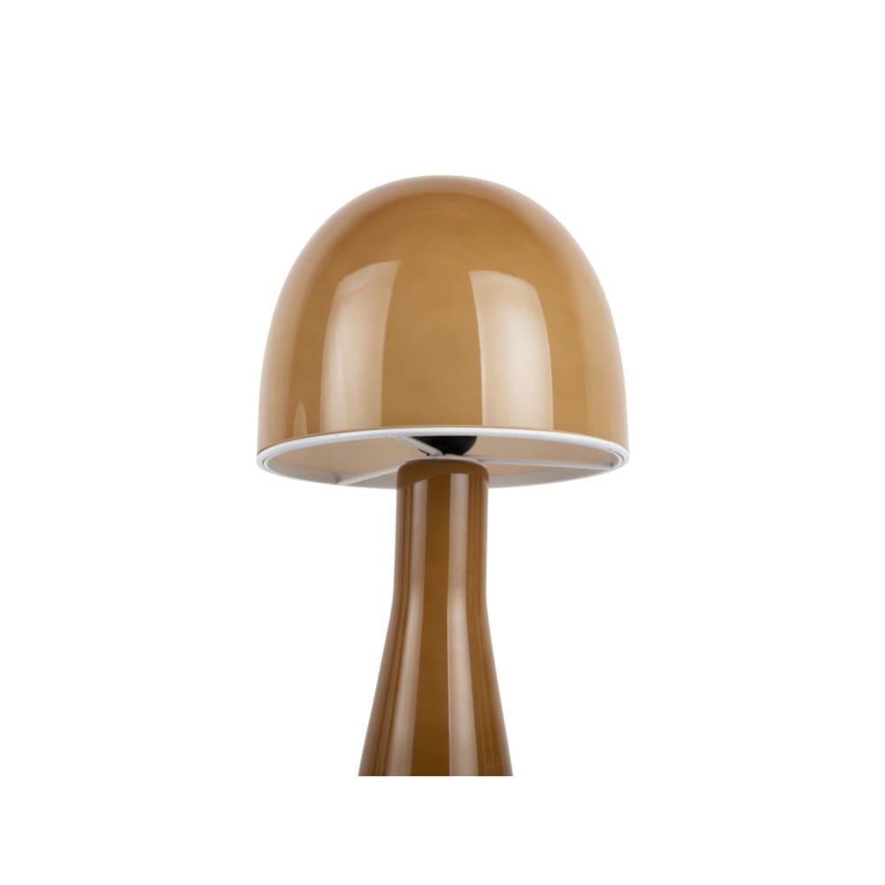Lampe de table verre jaune ocre ø20cm — vue 3