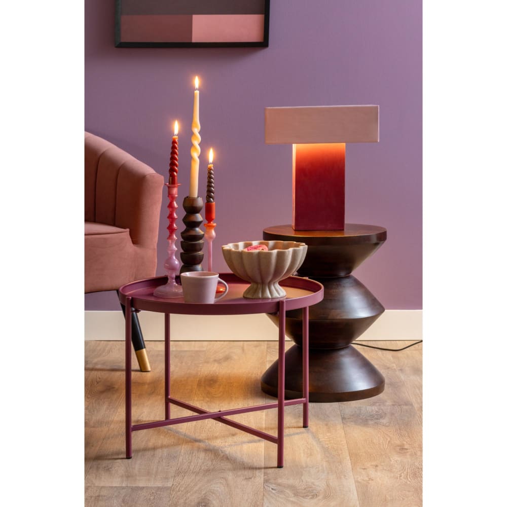 Tischleuchte aus Metall, violett, 32x15x35cm - Maisons Du Monde