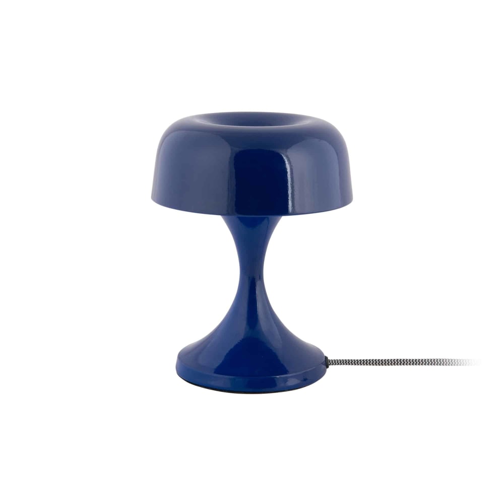 Lampe de table bleu cobalt 15.5x15.5x20cm