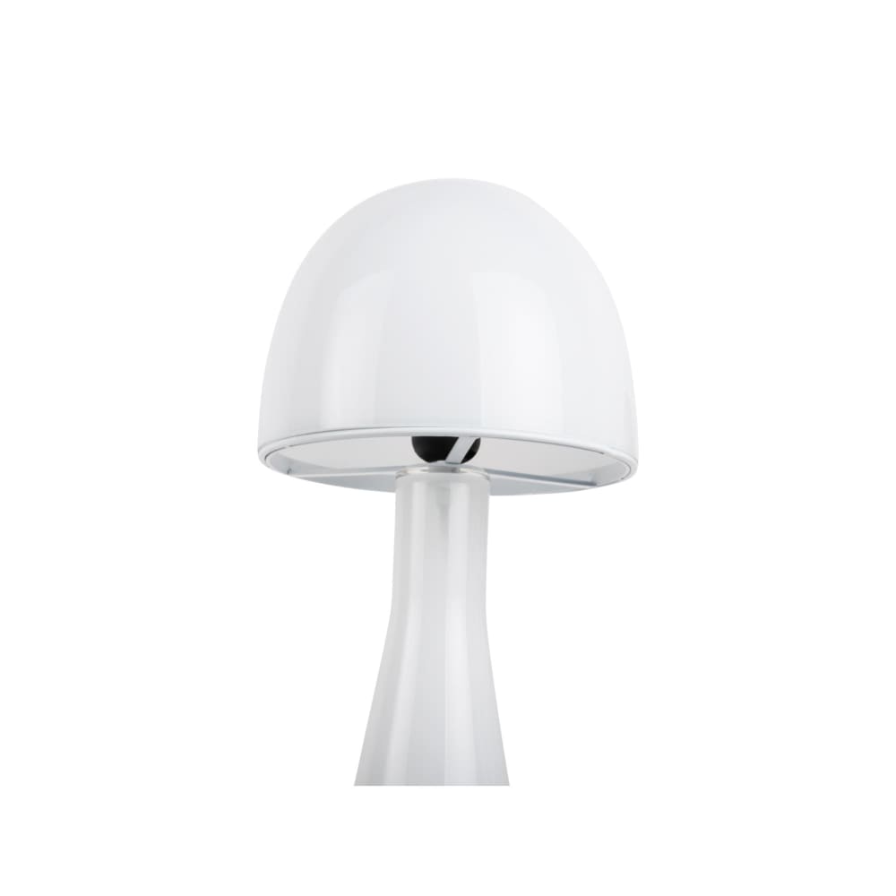 Lampe de table verre blanc ø20cm — vue 3