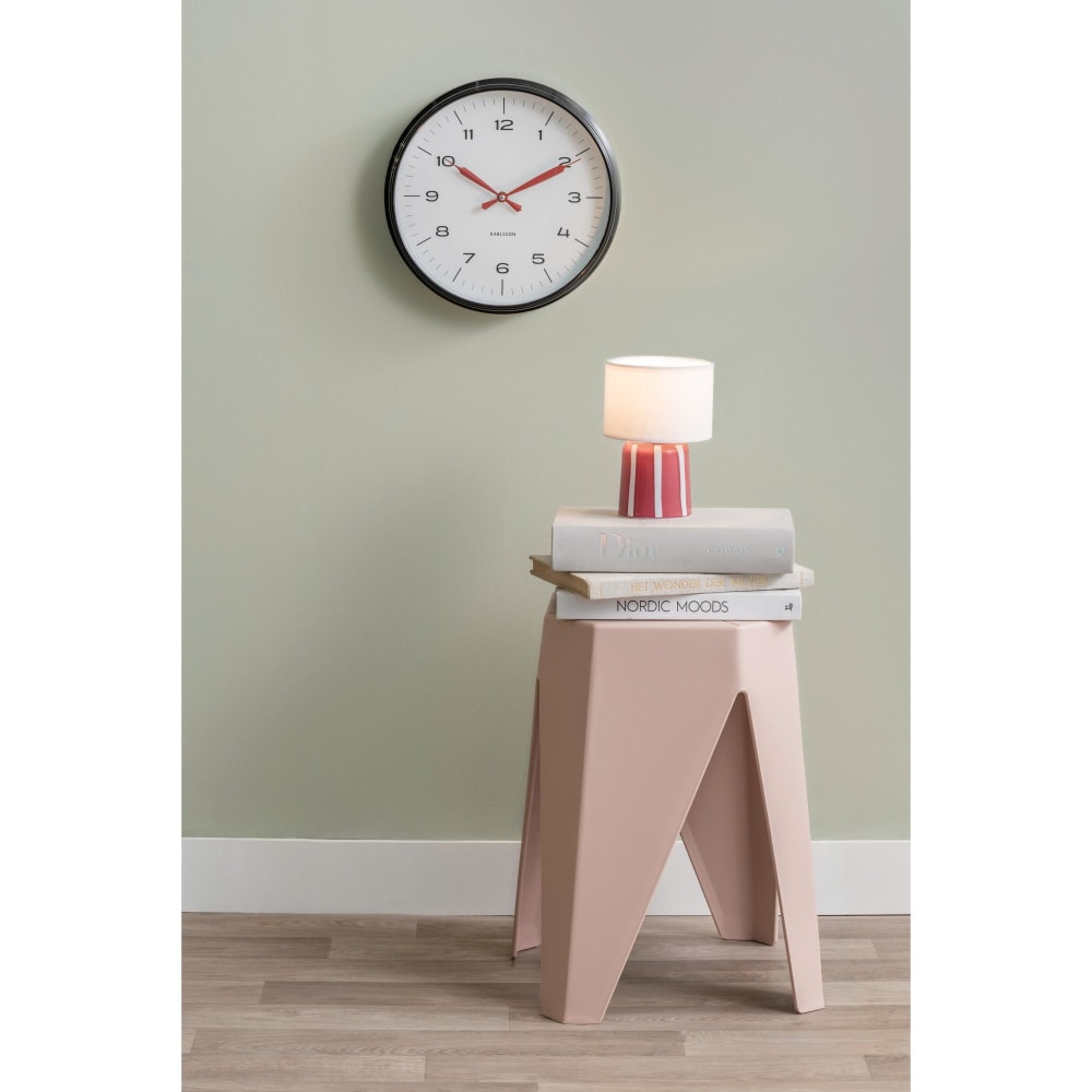 Lampe de table verre ocre rouge 13.5x13.5x20cm — vue 3