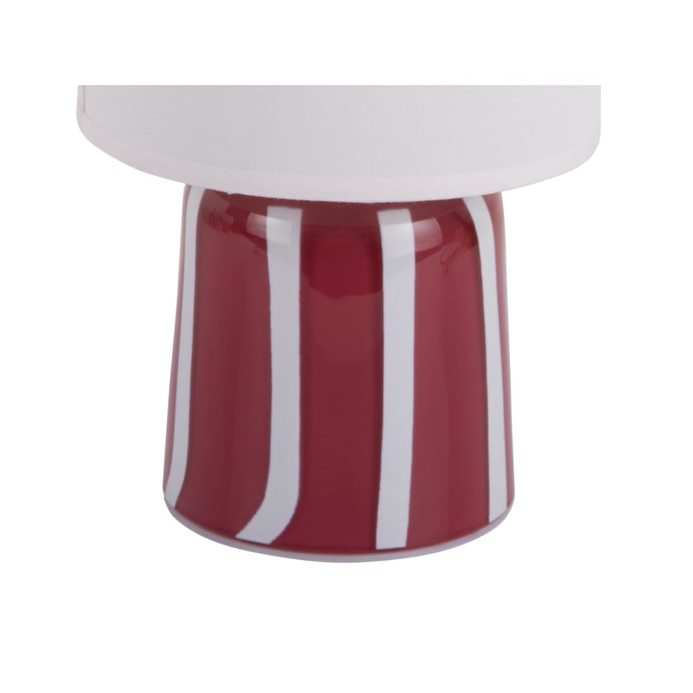 Tischleuchte aus Glas, roter ocker, 13.5x13.5x20cm - Maisons Du