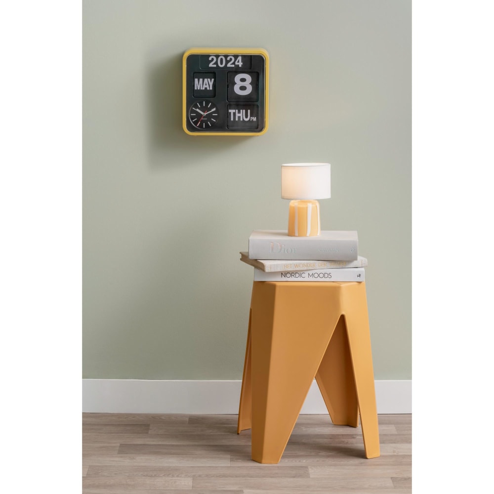 Lampe de table verre jaune vif 13.5x13.5x20cm — vue 3